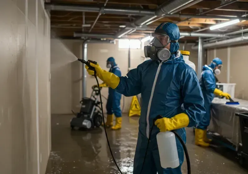 Basement Sanitization and Antimicrobial Treatment process in Atlantic Beach, NY