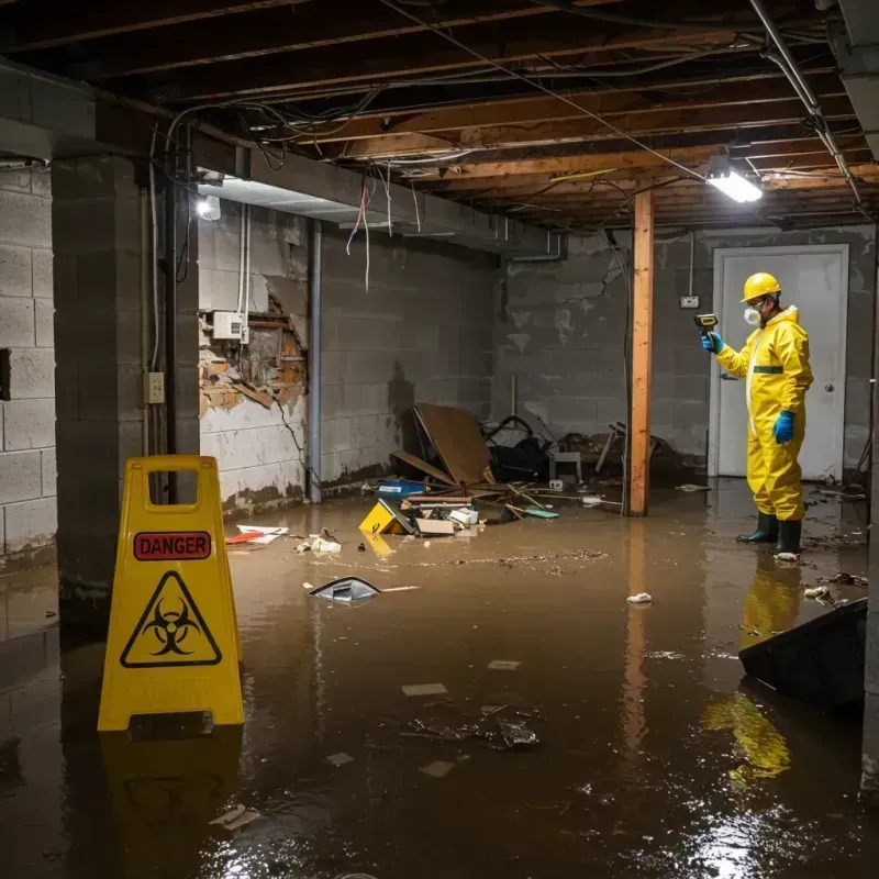 Flooded Basement Electrical Hazard in Atlantic Beach, NY Property